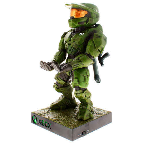 Halo Infinite Master Chief figure clamping bracket Cable guy with light 21cm