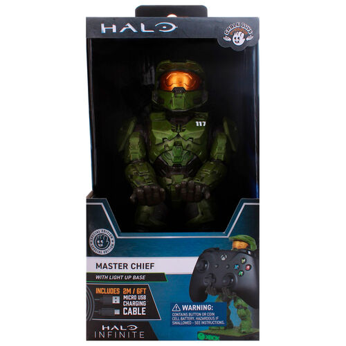 Halo Infinite Master Chief figure clamping bracket Cable guy with light 21cm