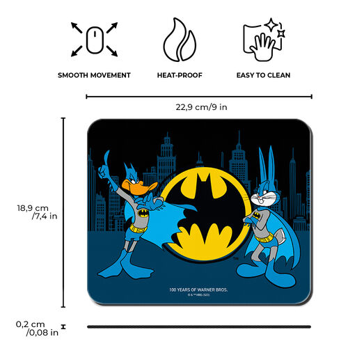 Warner Bros 100th Anniversary Looney Tunes Batman mouse pad