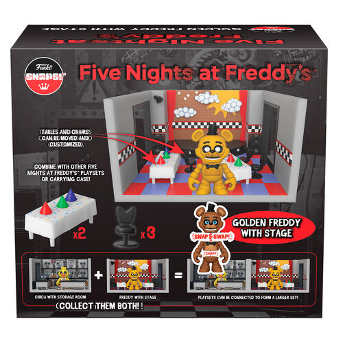 Snaps! playset figure Five Nights at Freddys Golden Freddy with Stage