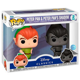Blister 2 figuras POP Disney Peter Pan - Peter Pan & Peter Pans Shadow Exclusive