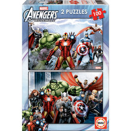 Puzzles Vengadores Avengers Marvel 2x100pzs