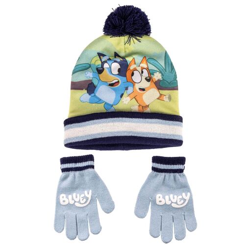 Bluey kids set hat gloves