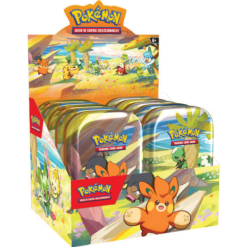 Mini lata juego cartas coleccionables Pokemon surtido espaol