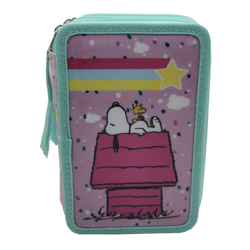 Snoopy triple filled pencil case