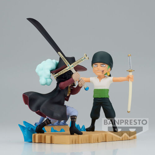 One Piece Log Stories Roronoa Zoro VS Dracule Mihawk figure 7cm