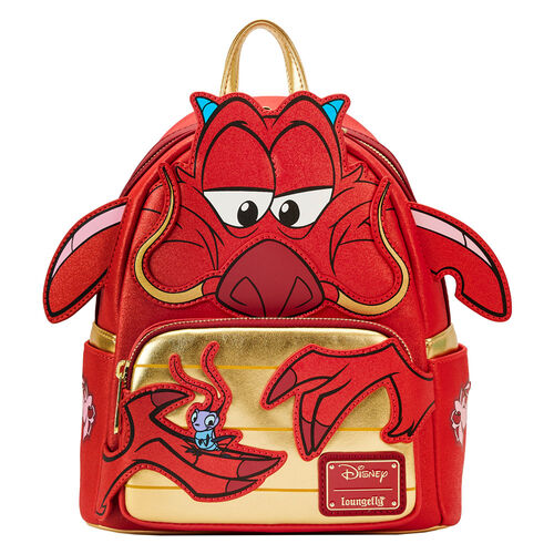 Loungefly Disney Mulan 25th Anniversary Mushu glitter backpack 26cm