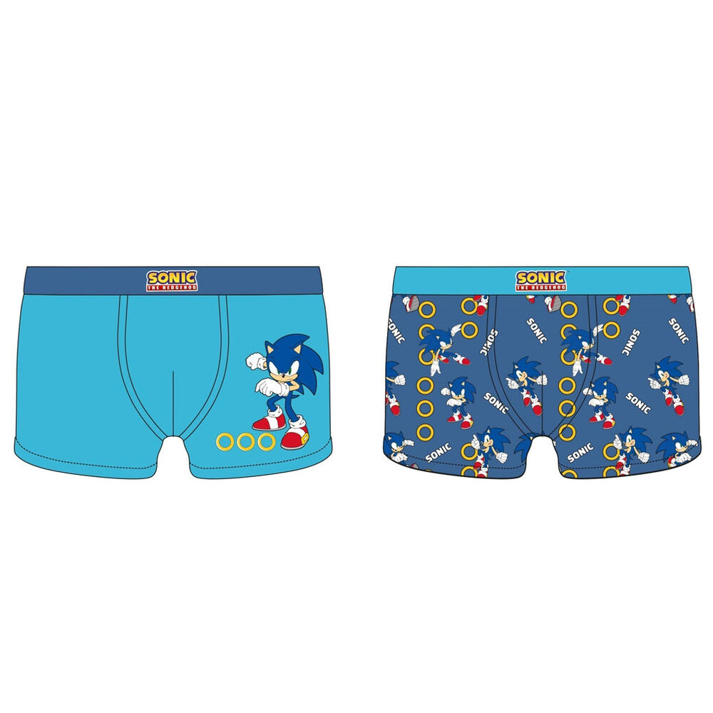 Sonic the Hedgehog pack 2 kids boxer assorted