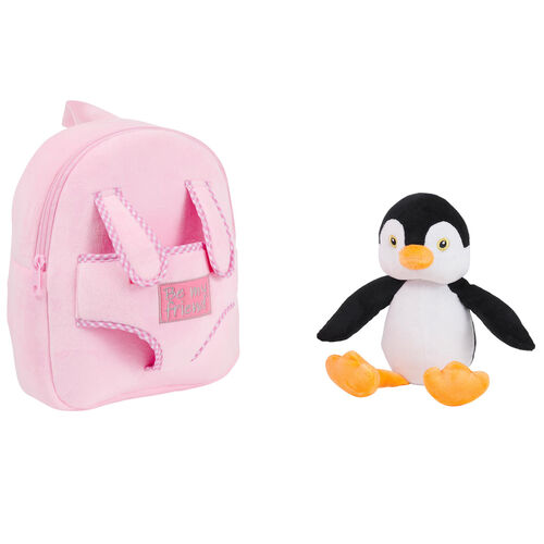 Peggie Penguin reversible backpack with plush toy 27cm