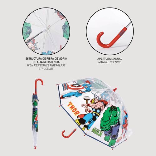 Paraguas manual burbuja Los Vengadores Avengers Marvel 45cm