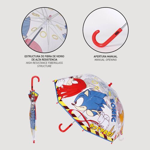 Paraguas manual burbuja Sonic The Hedgehog 45cm