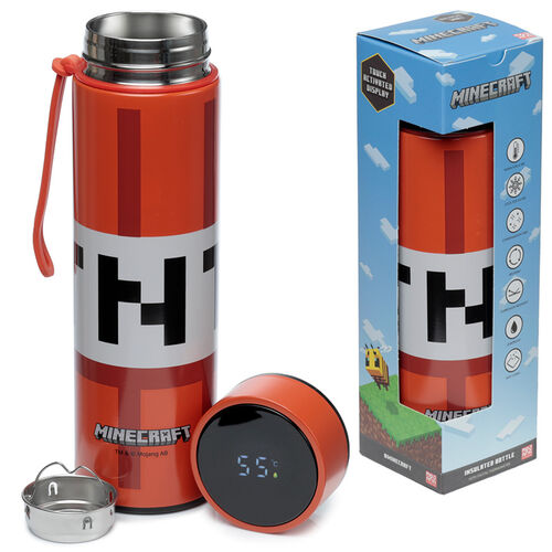 Minecraft thermos stainless steel bottle thermometer 450ml