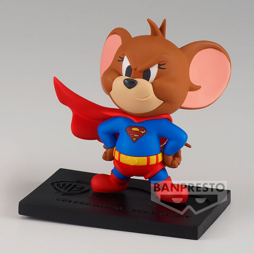 Tom and Jerry 100th Anniversary Warner Bross Jerry as Superman figure 6cm