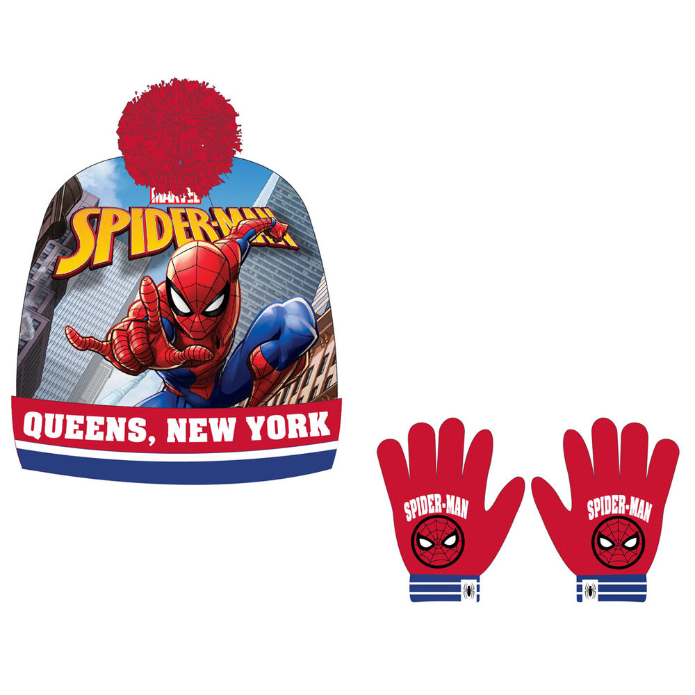 Ensemble bonnet + gants 'Spider-Man' 'Marvel