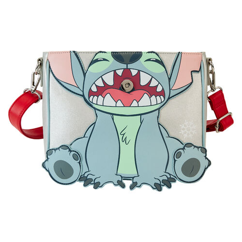 Loungefly Disney Stitch Holiday glitter crossbody bag