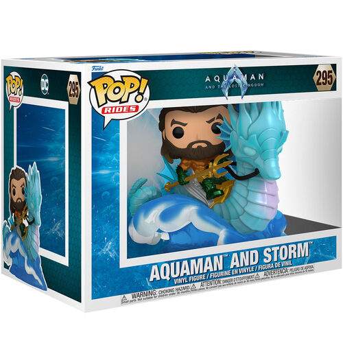 Figura POP Ride Deluxe DC Comics Aquaman y el Reino Perdido Aquaman on Storm