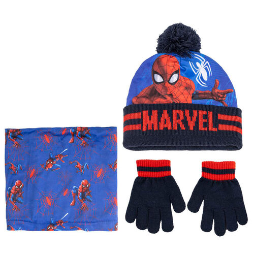 Marvel Spiderman snood hat gloves set