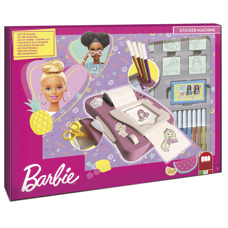 Maquina de pegatinas Barbie