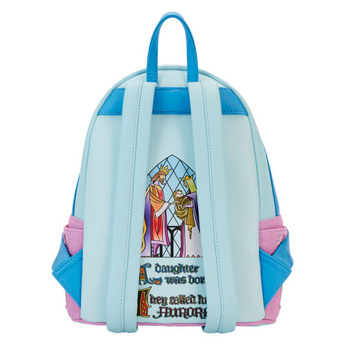 Loungefly Disney Sleeping Beauty Castle Three Good Fairies Stained Glass backpack 26cm
