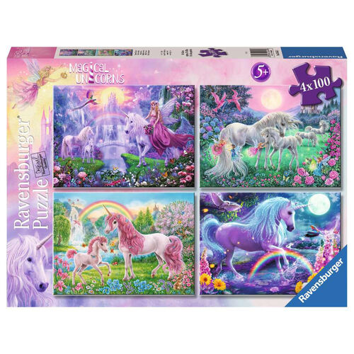 Magic Unicorns puzzle 4x100pcs