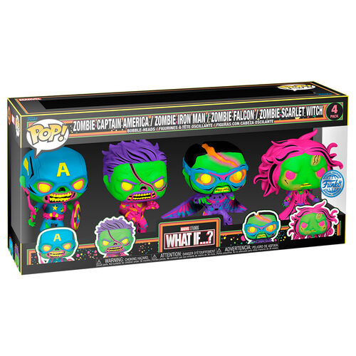 Blister 4 figuras POP Marvel What If...? Exclusive