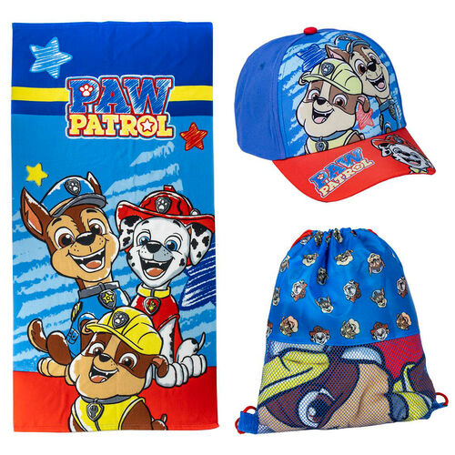 Paw Patrol set towel + bag + cap