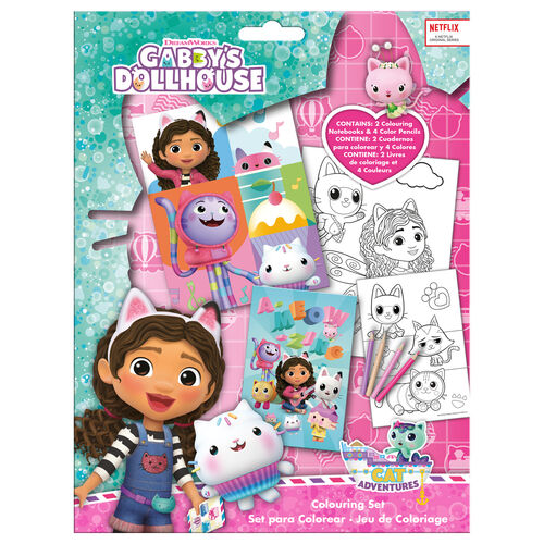 Gabbys Dollhouse coloring set with notebook