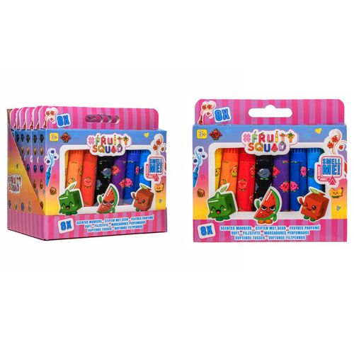 Mini fruit scented markers blister