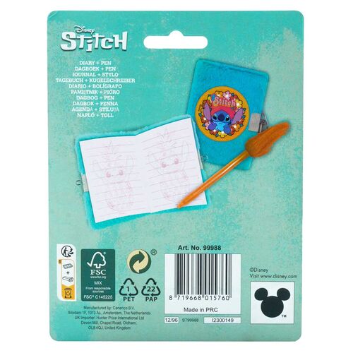Disney Stitch Mini diary + pen