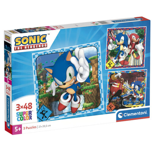 Sonic the Hedgehog puzzle 3x48pcs