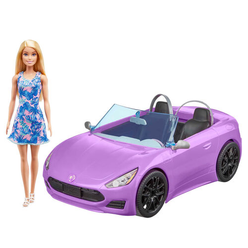Barbie Purple Convertible + doll