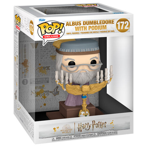Figura POP Deluxe Harry Potter y el Prisionero de Azkaban - Dumbledore with Podium