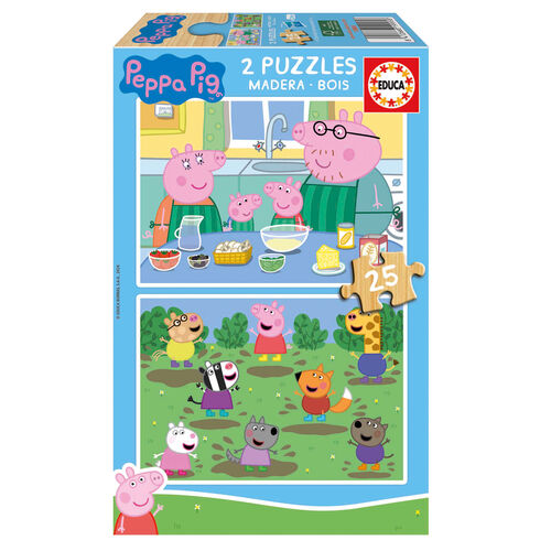 Peppa Pig wood puzzle 2x25pcs