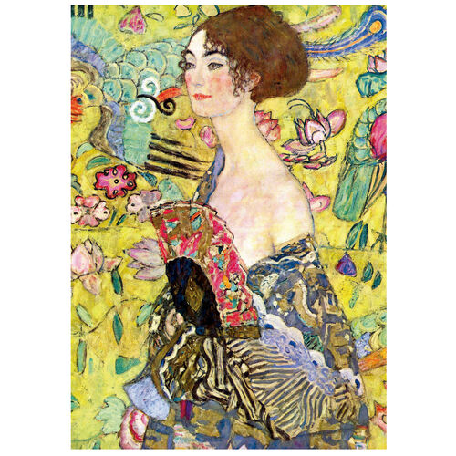 Puzzle Dama con Abanico, Gustav Klimt 1000pzs