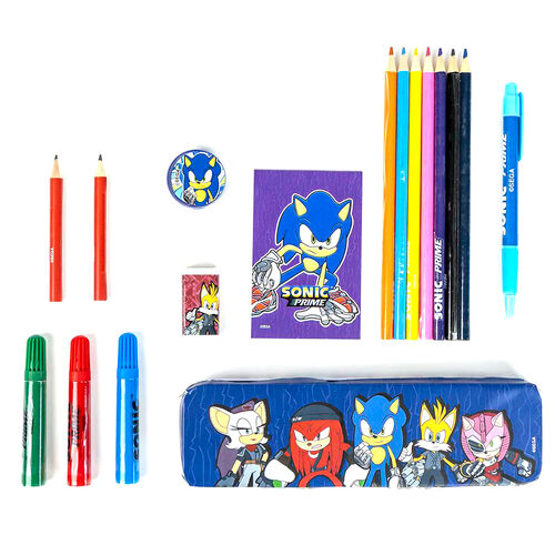 Sonic Prime colouring stationery set