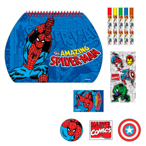Marvel colouring stationery case