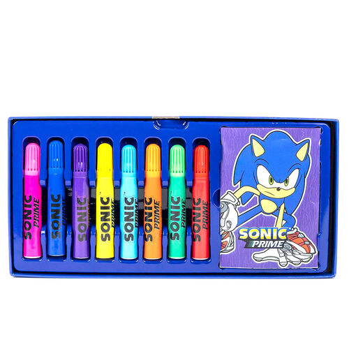 Sonic Prime colouring stationery case
