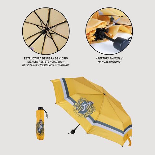 Paraguas manual plegable Hufflepuff Harry Potter 53cm