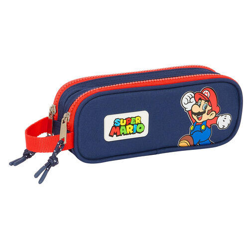 Super Mario Bros World Super double pencil case