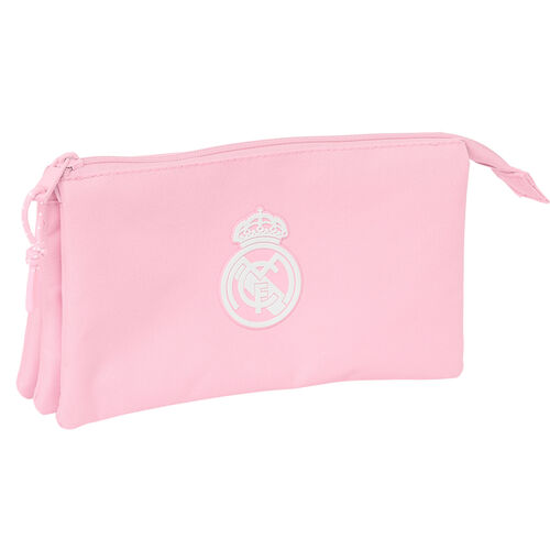 Real Madrid pink triple pencil case