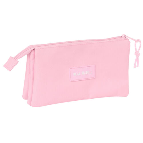 Real Madrid pink triple pencil case