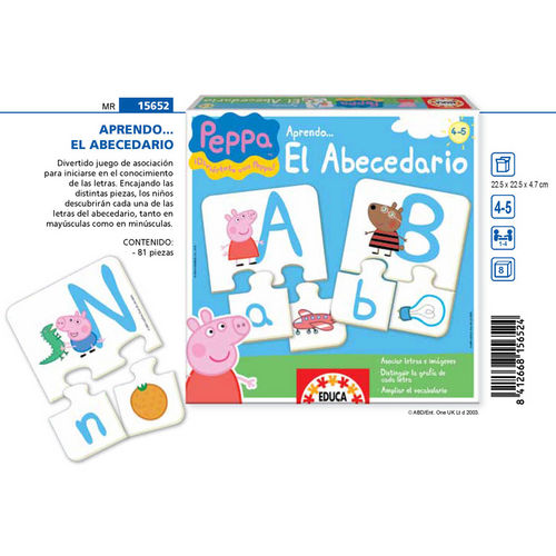 Spanish Peppa Pig Learn the Alphabet game