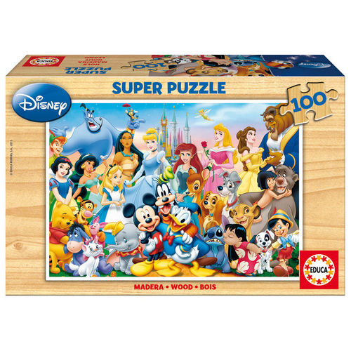 Puzzle El Maravilloso Mundo de Disney madera 100pzs